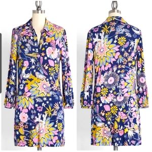 Modcloth Applaud For Mod Shift Dress 1X mushrooms floral